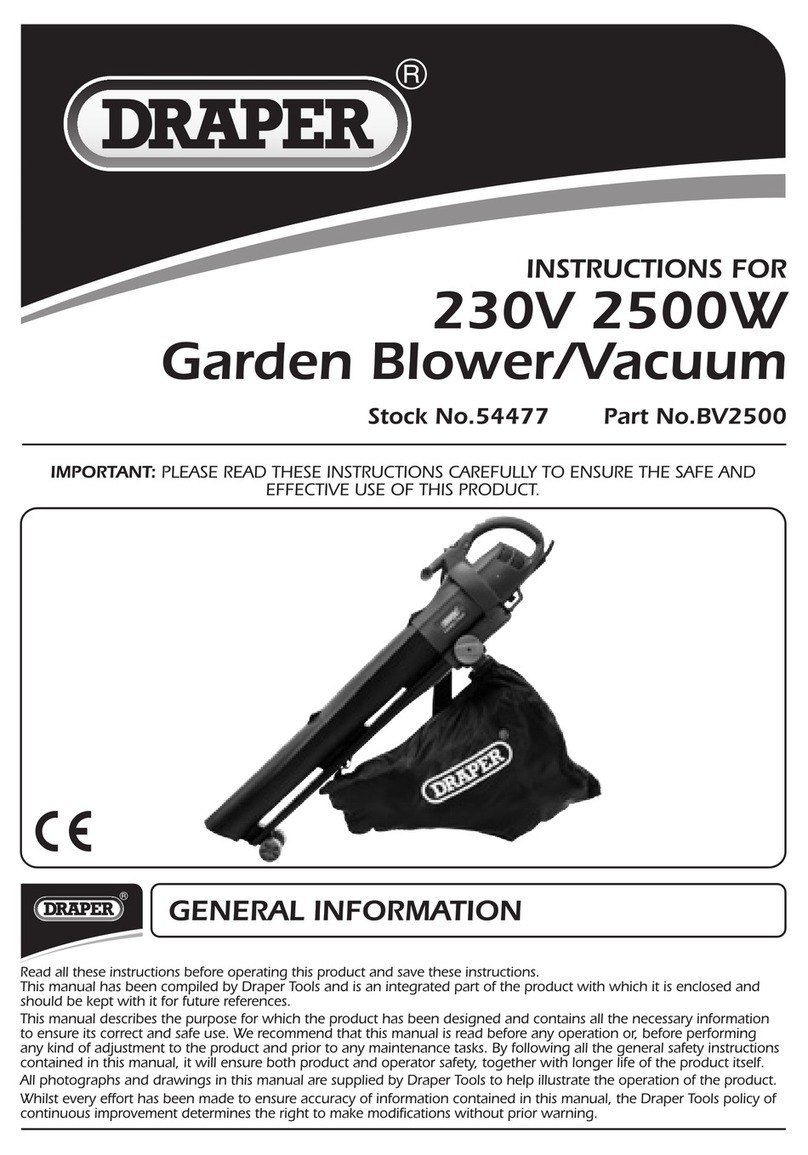 Draper BV2500 Instructions for