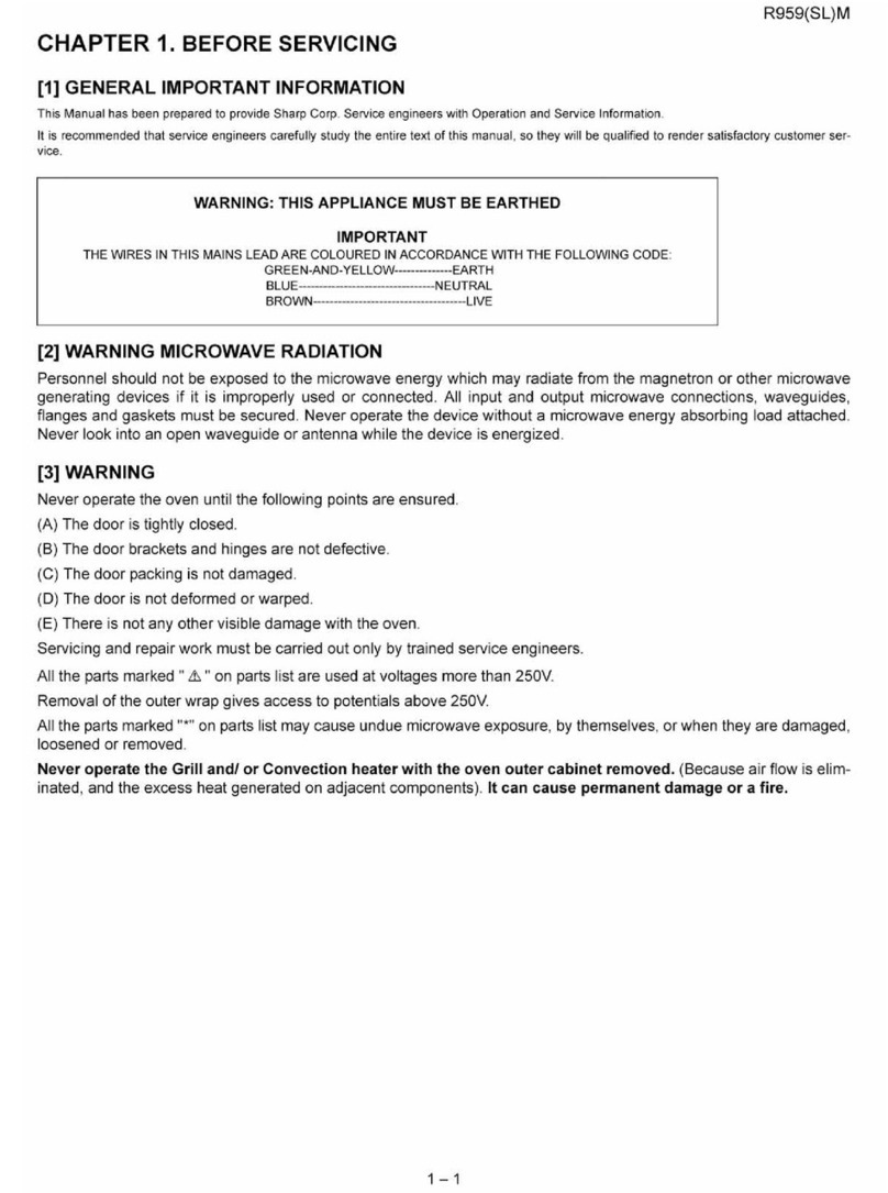 Sharp R-959M User manual