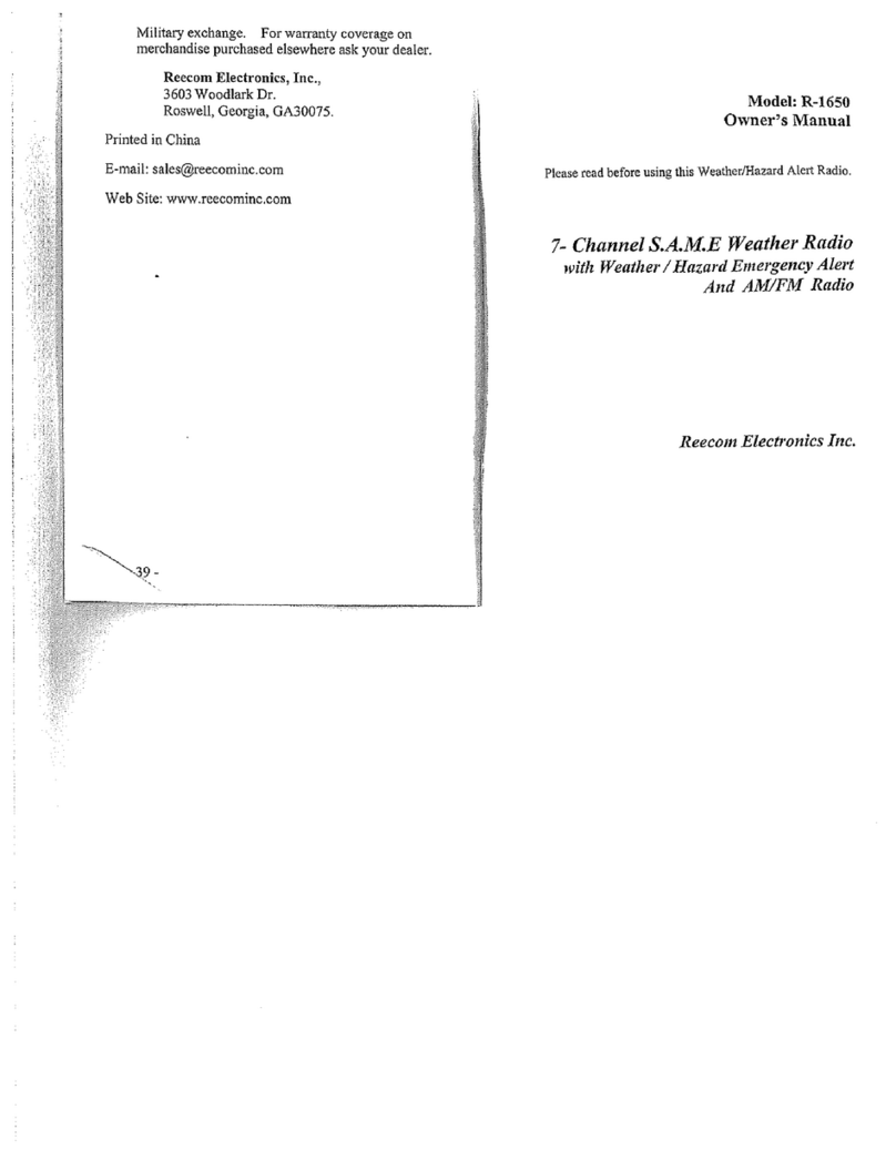 Reecom Electronics R-1650 User manual