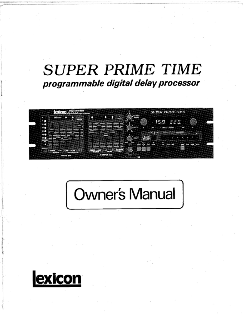 Lexicon Super Prime Time User manual Lexicon Super Prime Time User manual