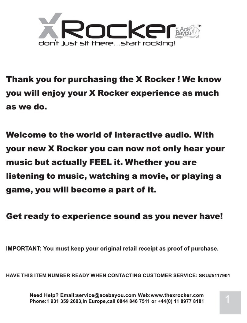 Ace Bayou X Rocker instruction manual