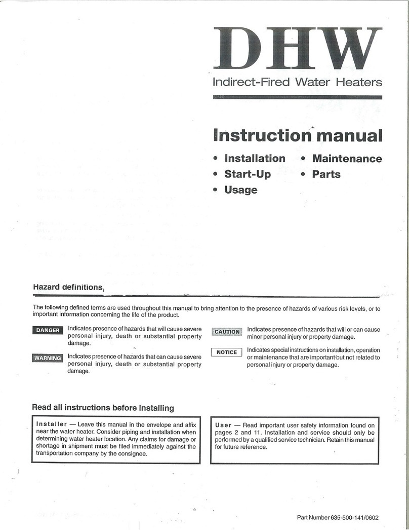 W T Manufacturing DHW 36 instruction manual