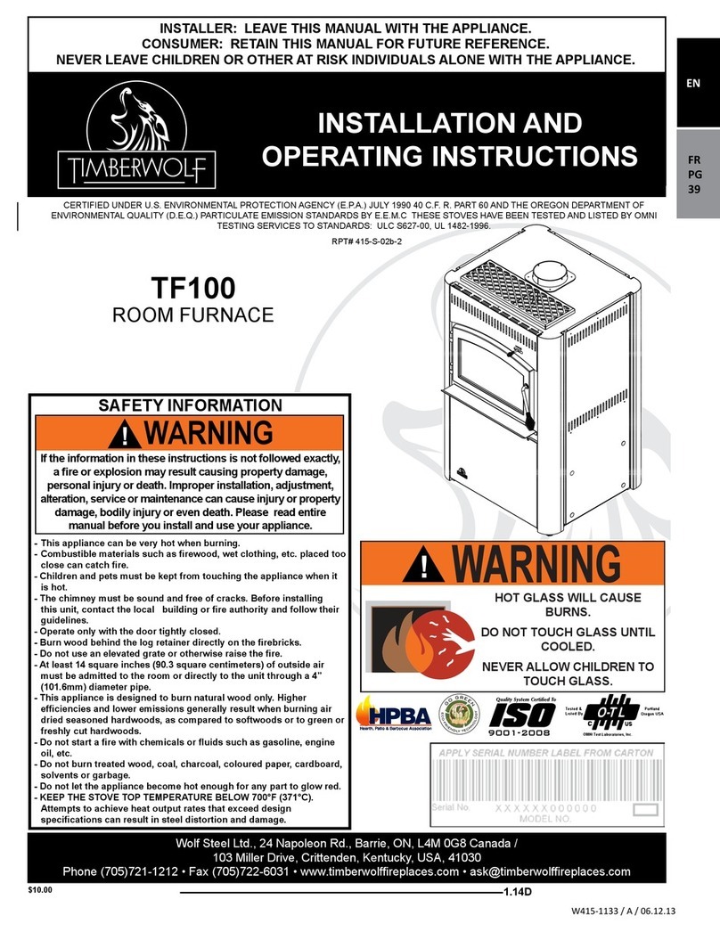 Timberwolf TF100 Installation and operating instructions