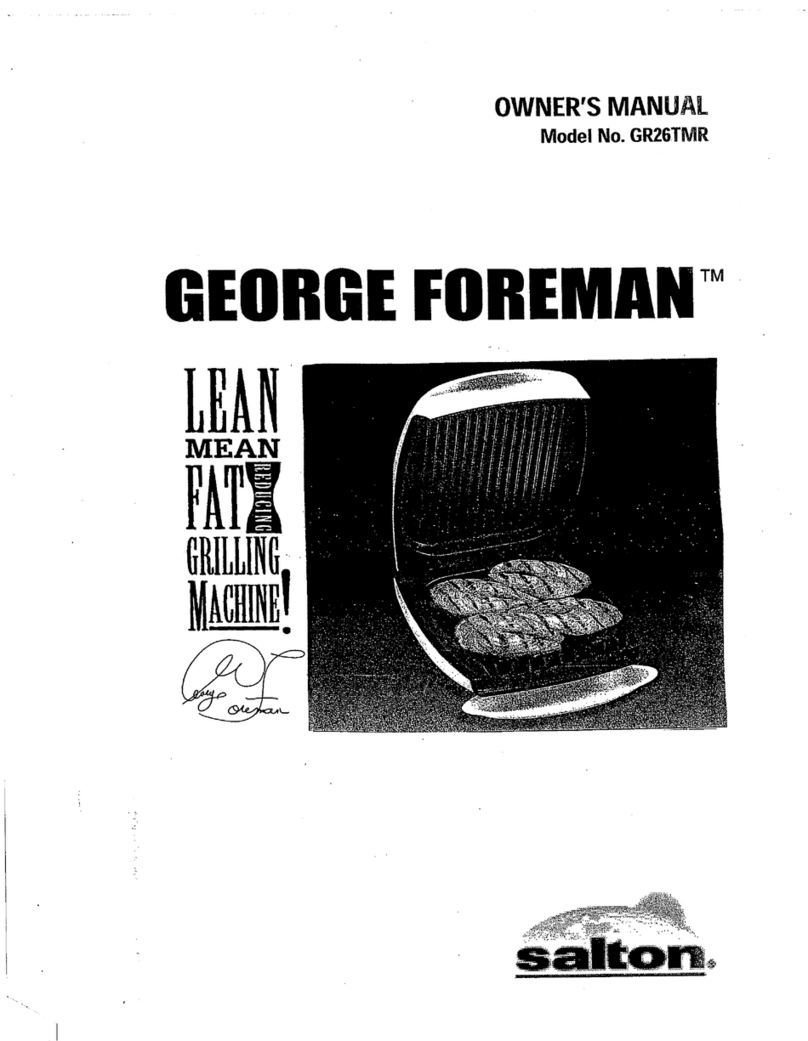 George Foreman GR26TMR User manual