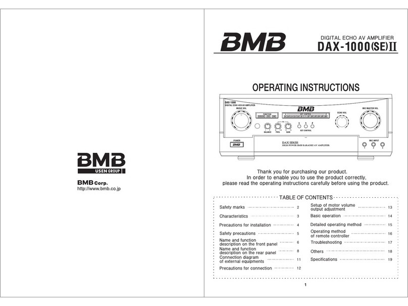 BMB DAX-1000II operating instructions