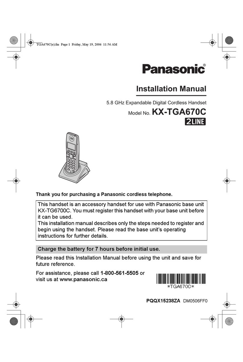 Panasonic KX-TGA670C installation manual