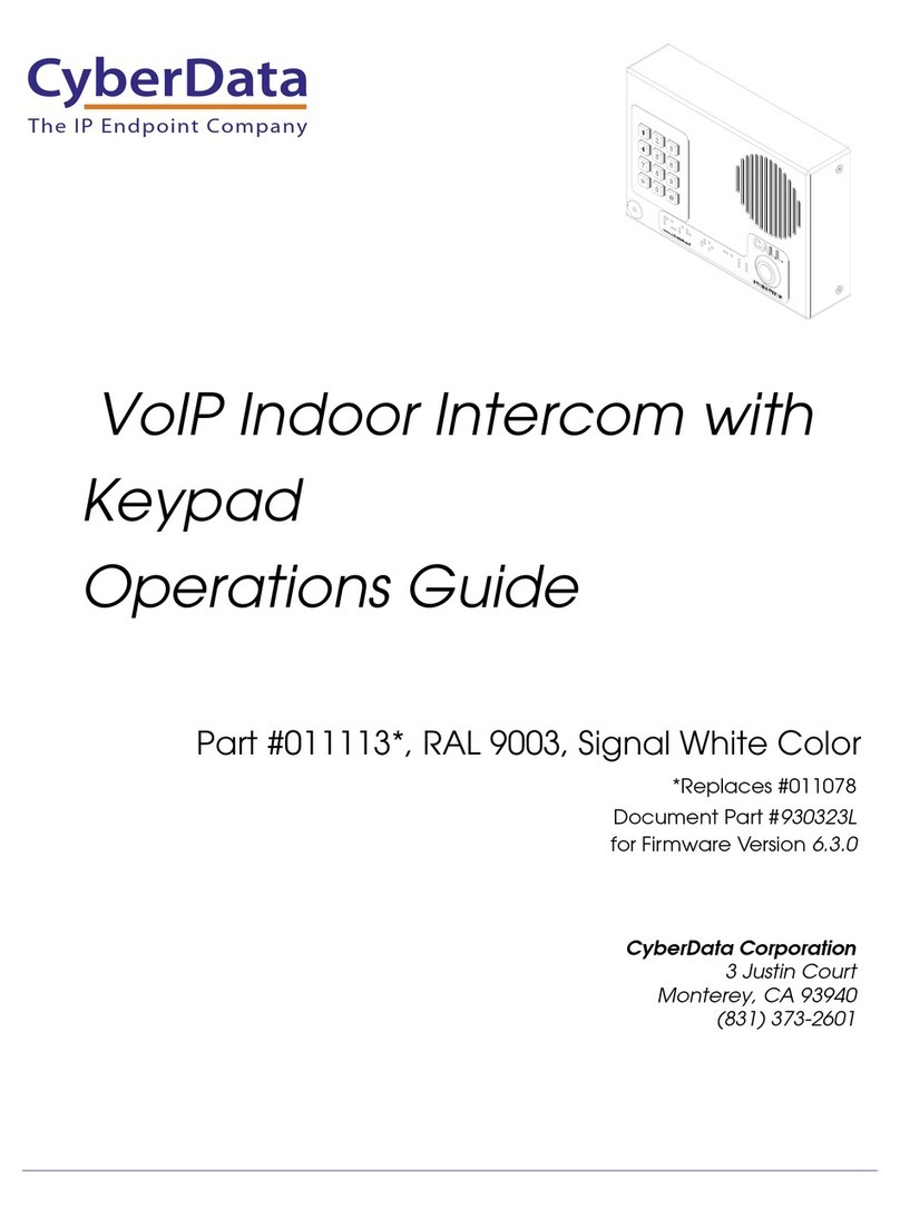 CyberData 11113 User manual