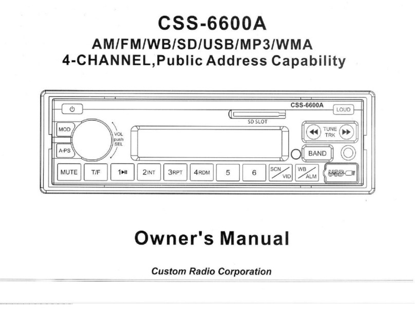 Custom Radio CSS-6600A User manual