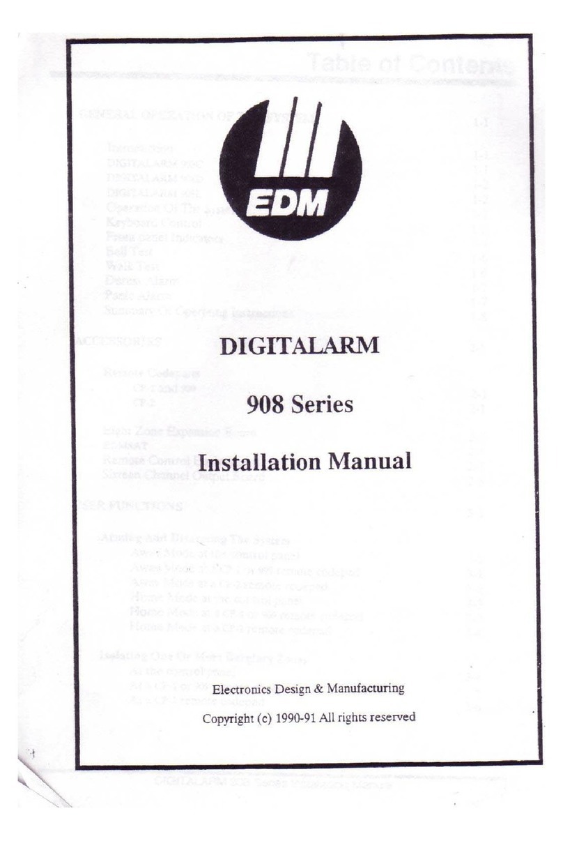EDM DIGITALARM 908C installation manual
