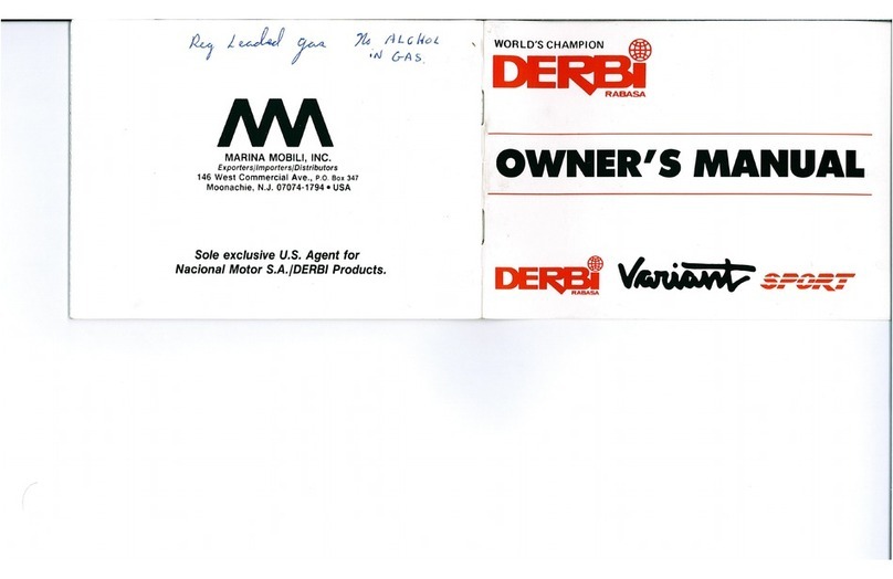 Derbi Variant Sport owner's manual