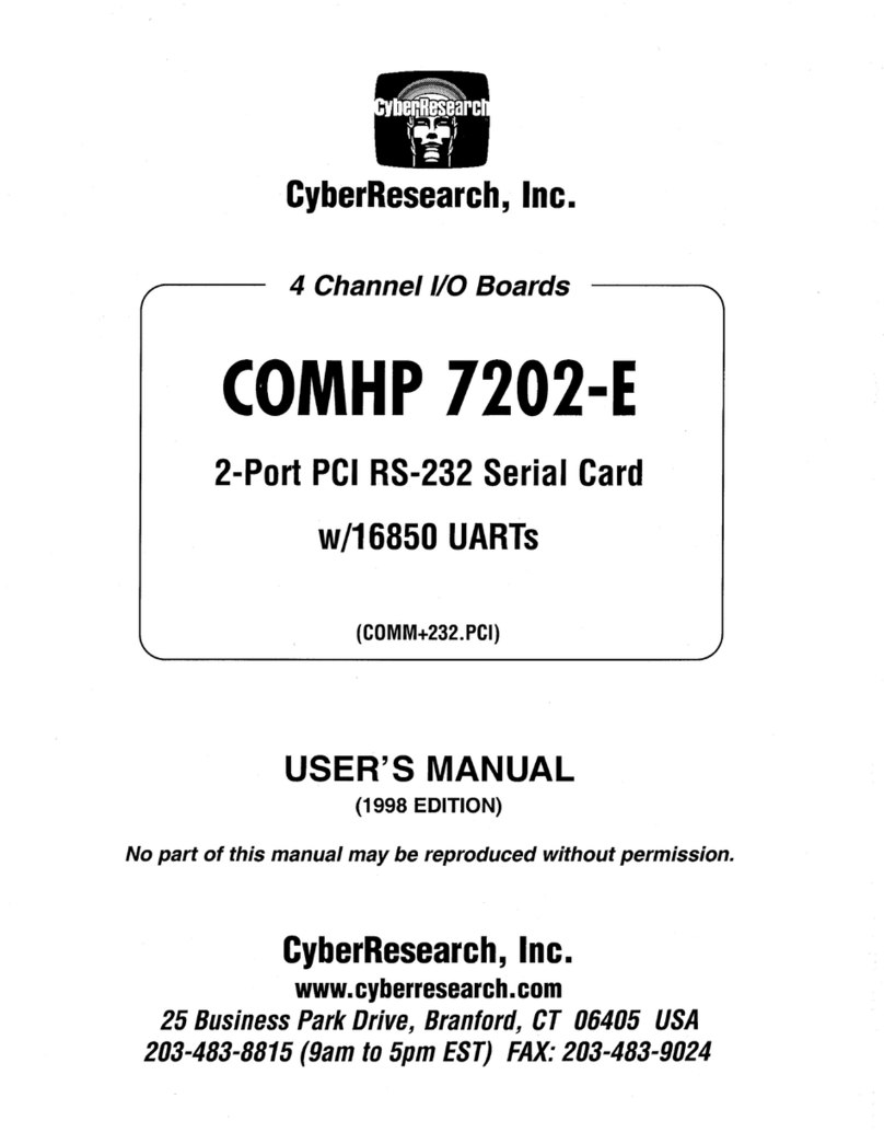 CyberResearch COMPH 7202-E User manual