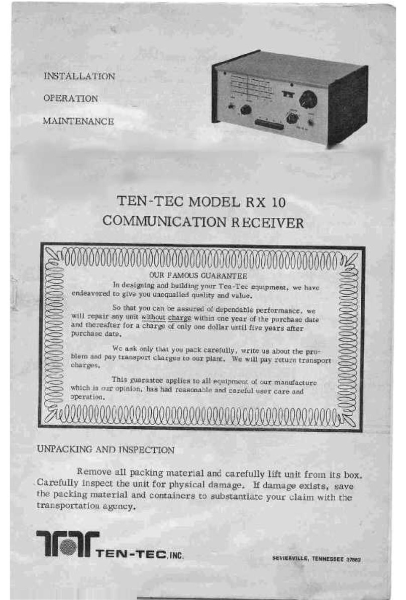 Ten-Tec RX-10 Owner's manual