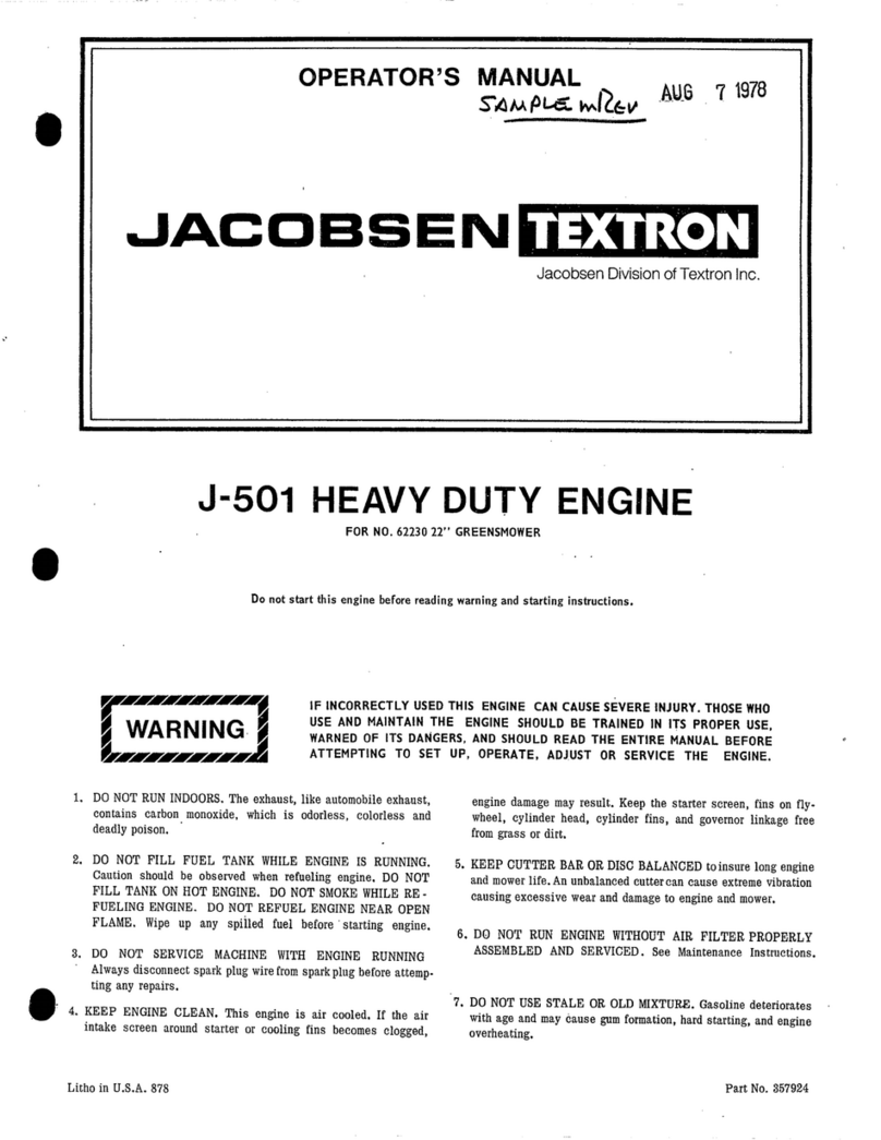 Jacobsen J-501 User manual