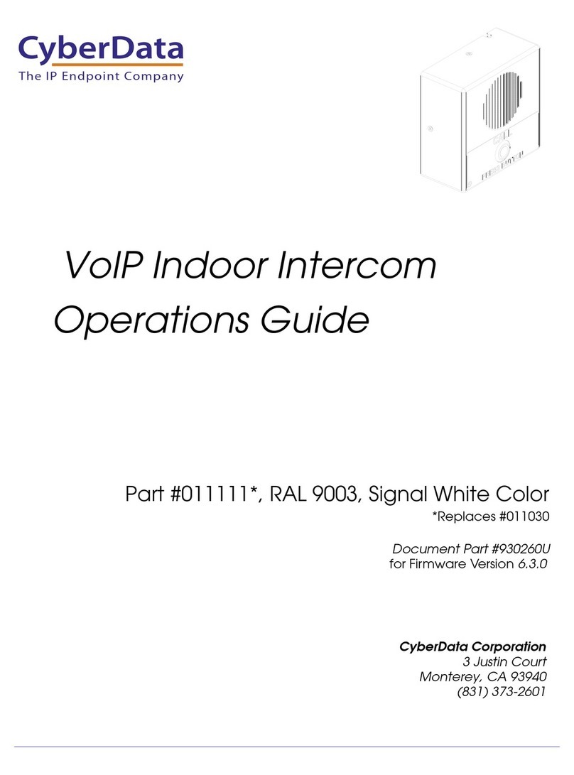CyberData 11111 User manual