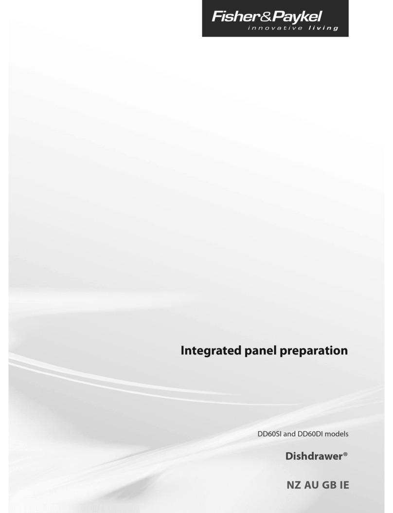 Fisher & Paykel Dishdrawer DD60SI Preparation and installation guide