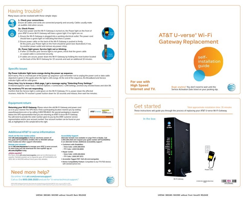 AT&T NVG589 User manual
