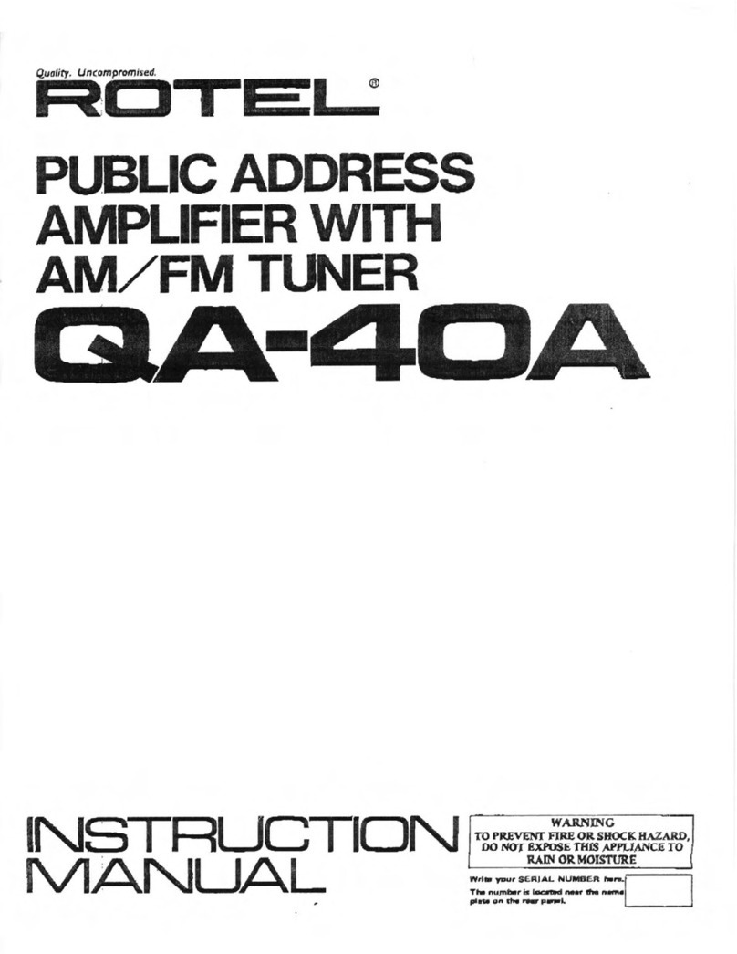 Rotel QA-40A User manual
