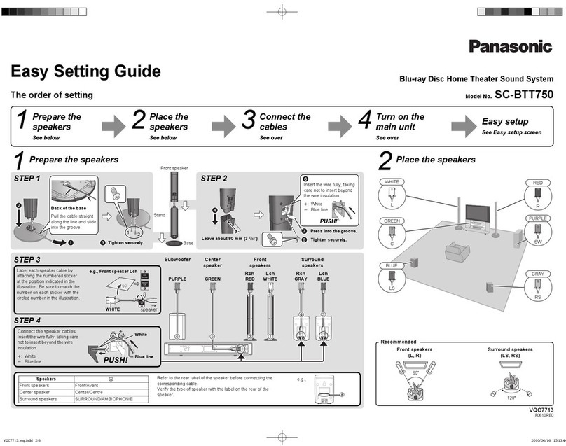 Panasonic SC-BTT75 User instructions