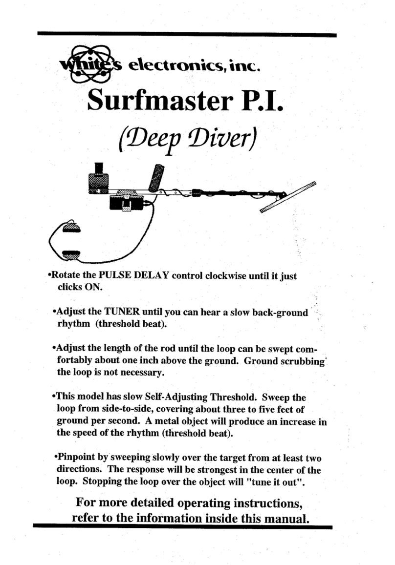 Whites Surfmaster P.I. Deep Diver instruction manual