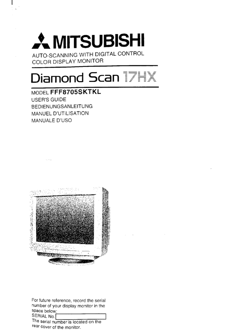 Mitsubishi Diamond Scan 17HX FFF8705SKTKL User manual