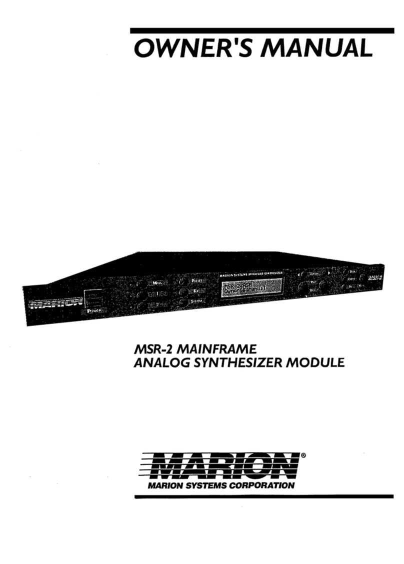 Marion MSR-2 owner's manual