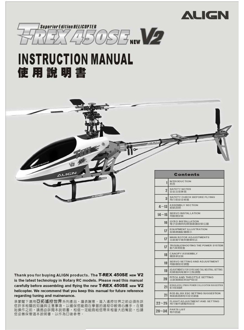 Align T-Rex 450SE new V2 instruction manual