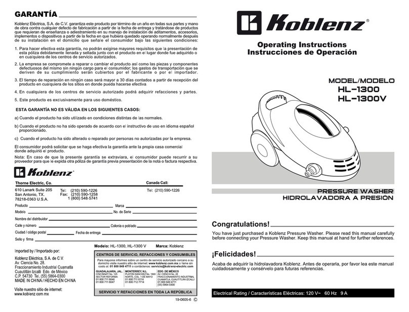 Koblenz HL-1300 operating instructions