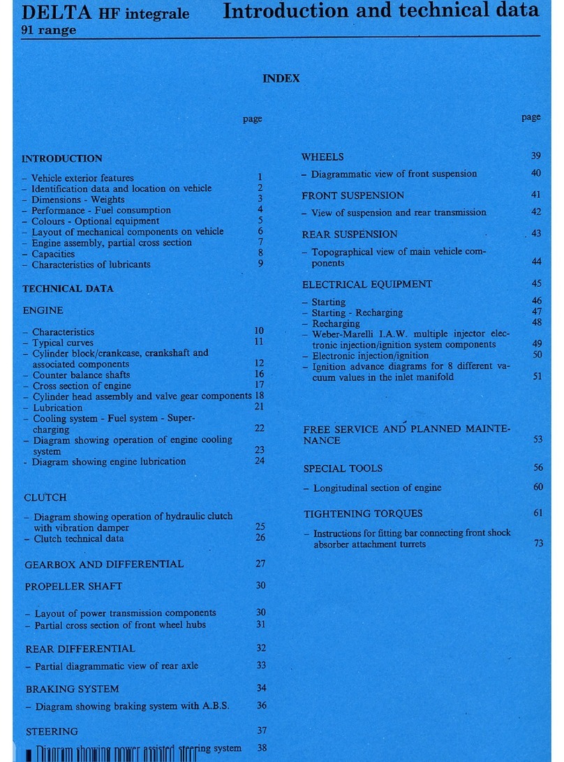 Lancia DELTA HF integrale Workshop manual