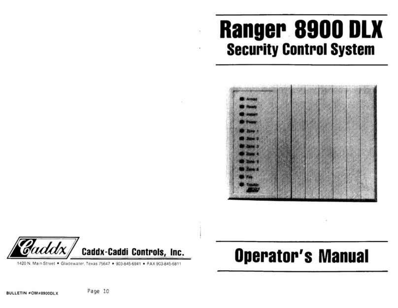Caddx-Caddi Controls Ranger 8900DLX User manual