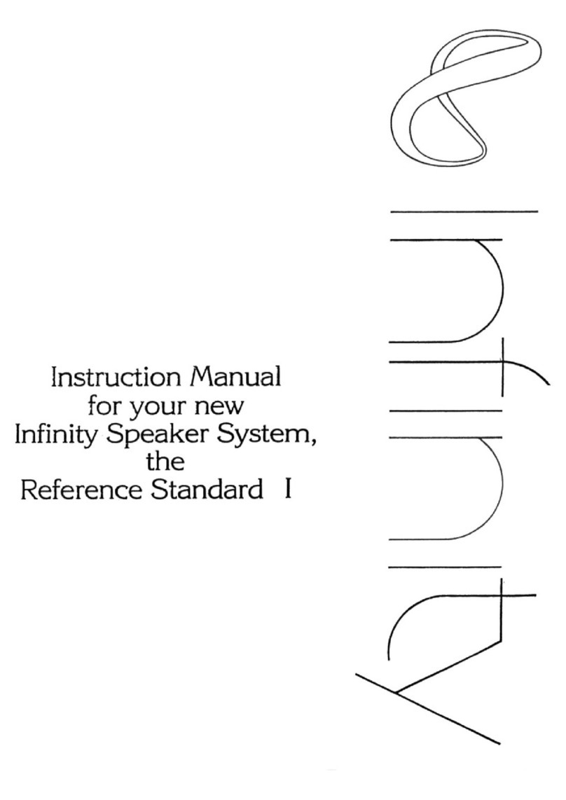 Infinity Reference Standart I instruction manual