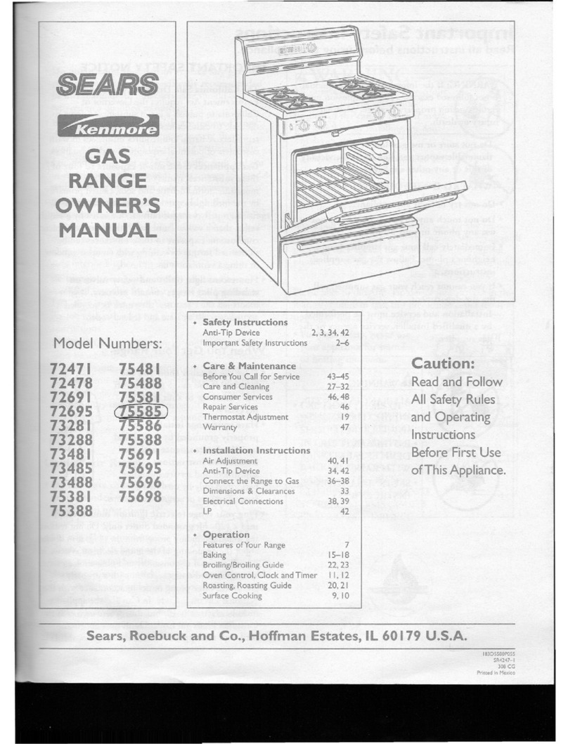 Kenmore 72471 owner's manual