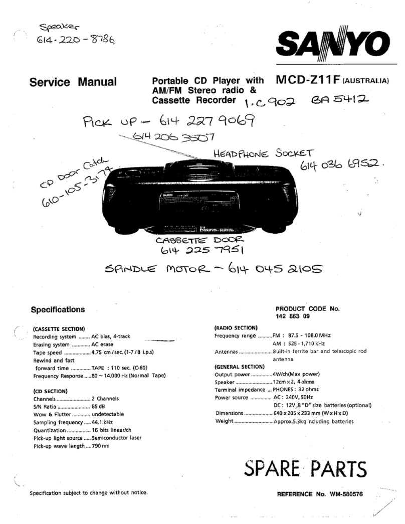 Sanyo MCD-Z11F User manual Sanyo MCD-Z11F User manual