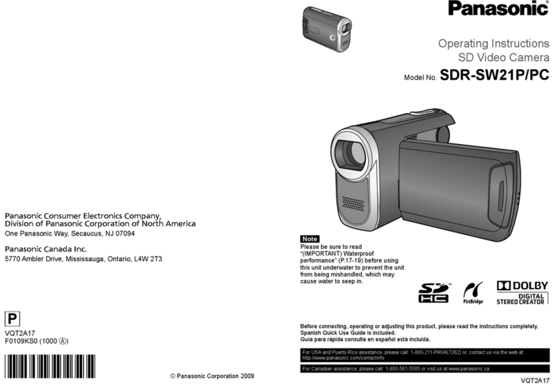 Panasonic SDR-SW21P/PC operating instructions