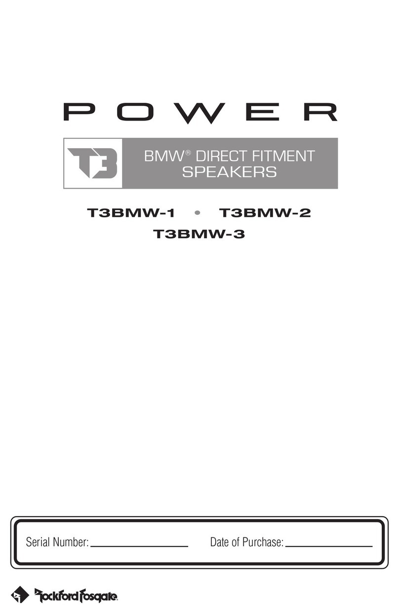 Rockford Fosgate T3BMW-1 User manual