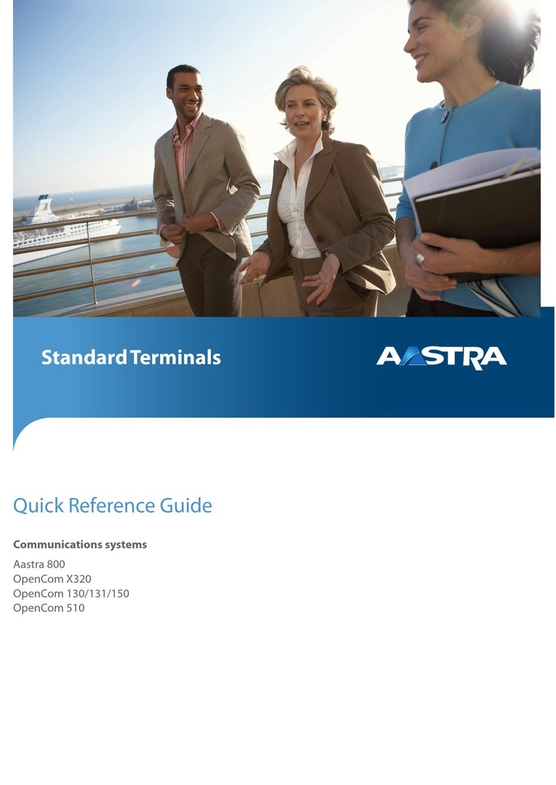 Aastra OpenCom 100 Quick reference guide