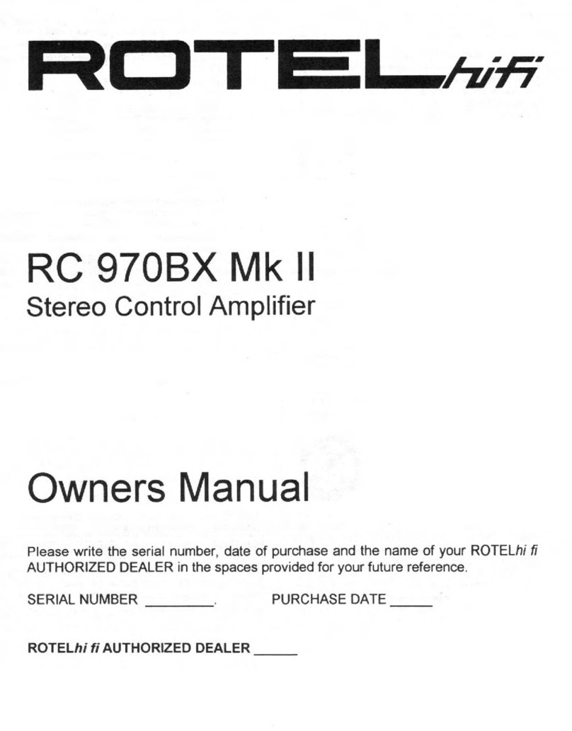 Rotel RC-970BXMKII owner's manual