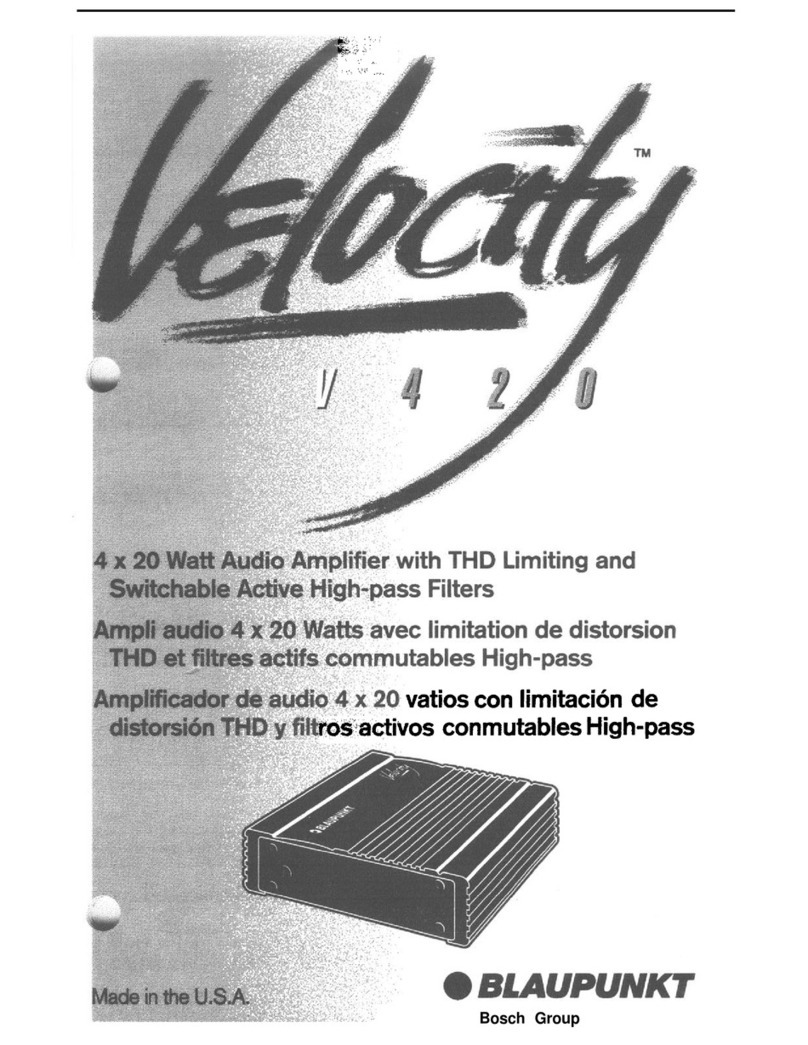 Blaupunkt Velocity V420 User manual Blaupunkt Velocity V420 User manual