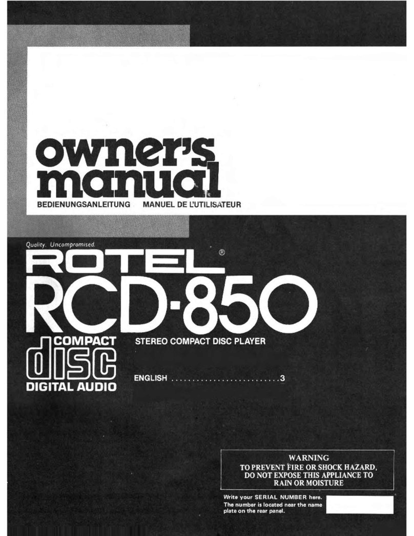 Rotel RCD-850 User manual
