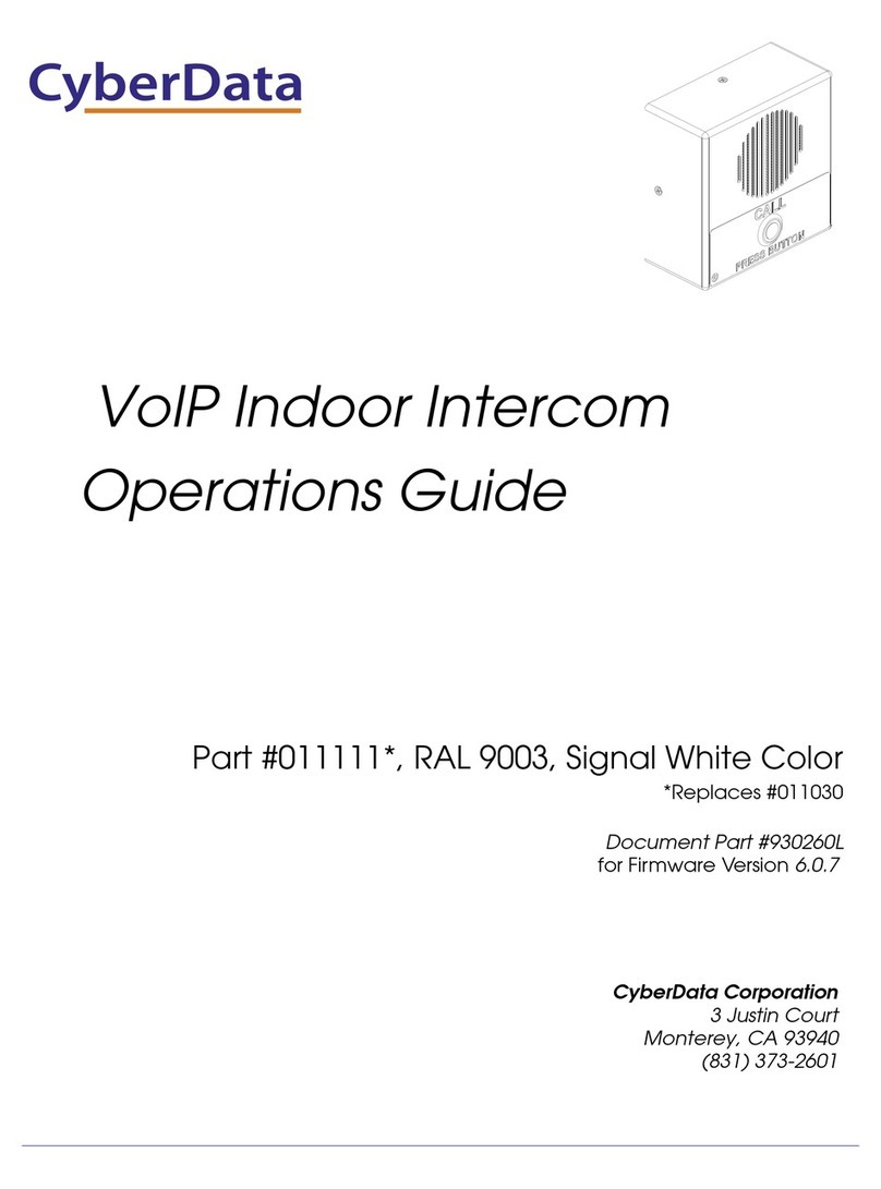 CyberData 11111 Operation guide