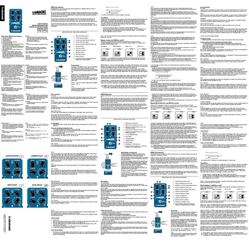 TC Electronic FLASHBACK User manual