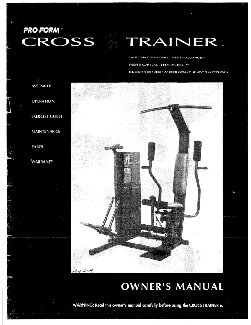 Pro-Form CROSSTRAINER User manual Pro-Form CROSSTRAINER User manual
