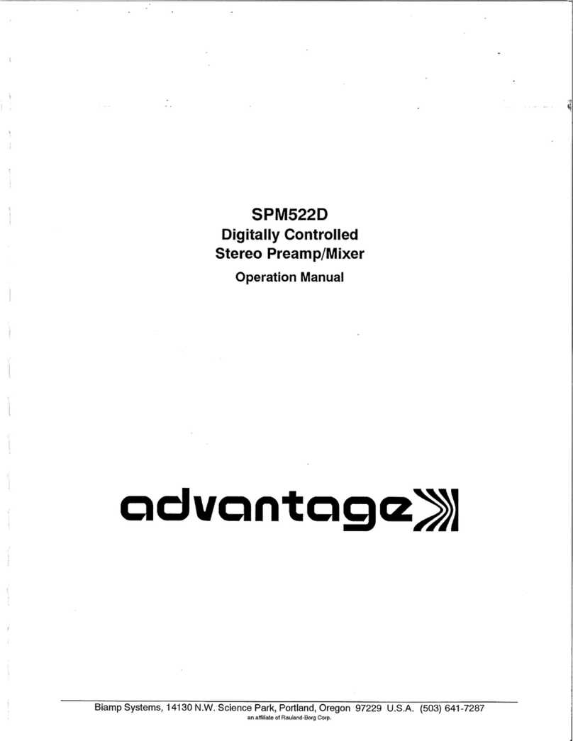 Advantage SPM522D Operation manual