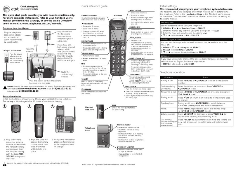 AT&T CRL81112 User manual