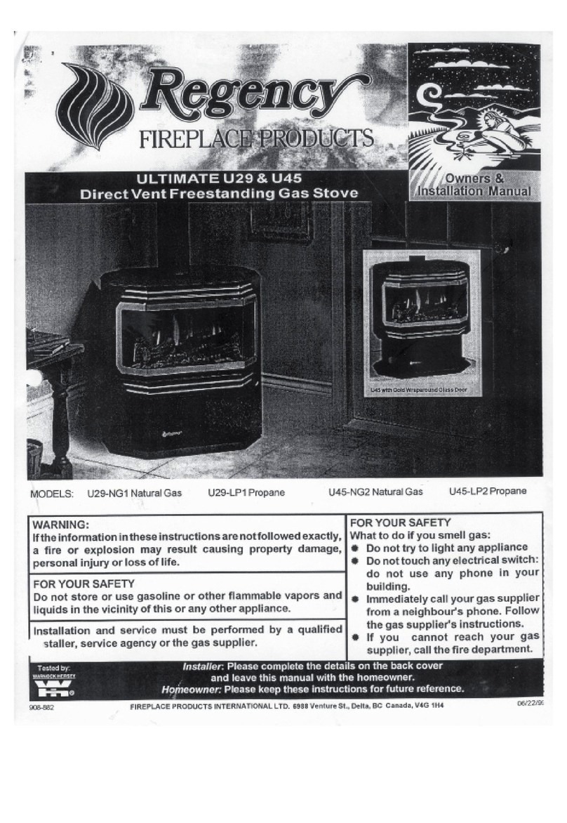 Regency Fireplace Products Ultimate U29 Owners and installation manual Regency Fireplace Products Ultimate U29 Owners and installation manual