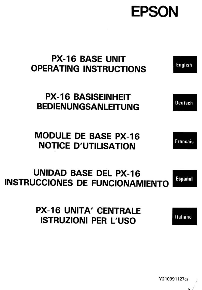 Epson PX-16 User manual