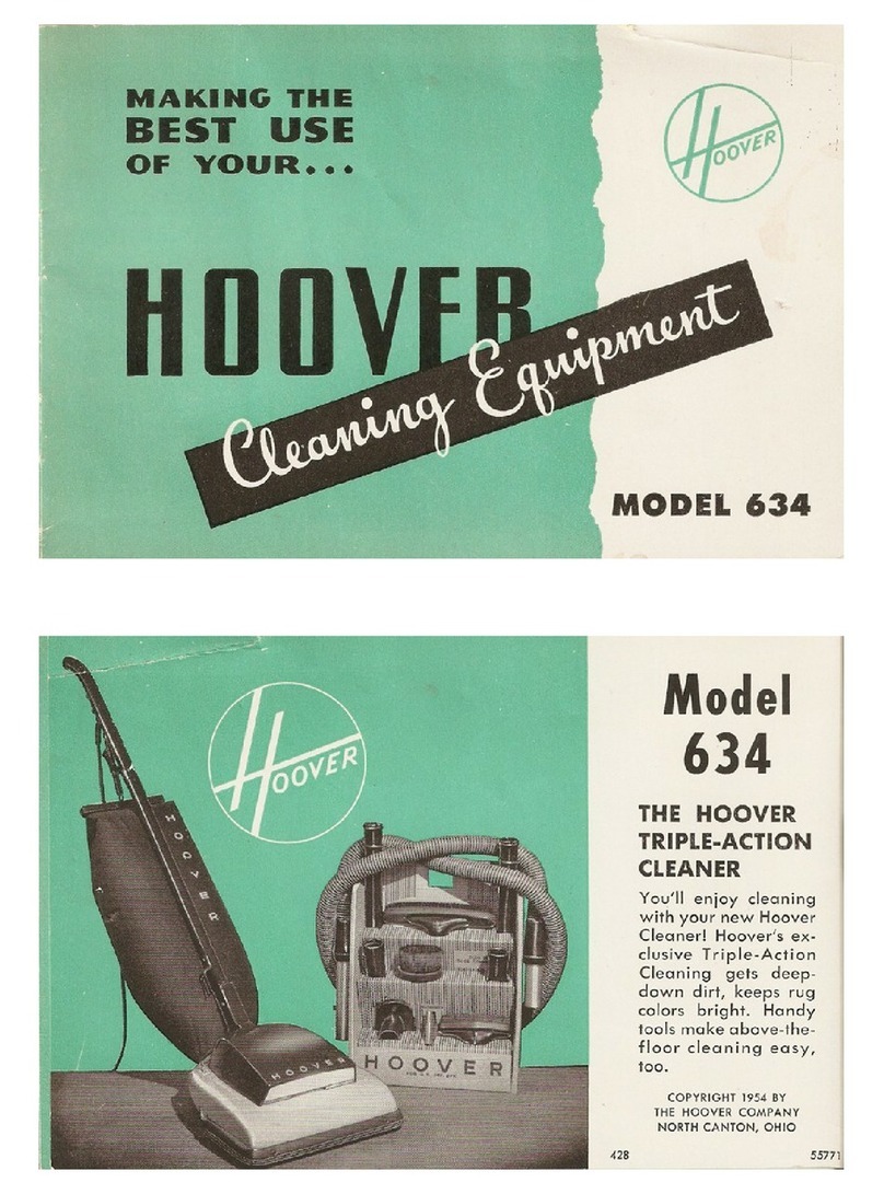 Hoover 634 User manual