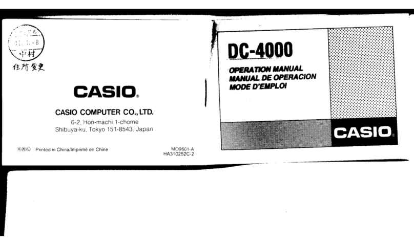Casio DC-4000 User manual Casio DC-4000 User manual