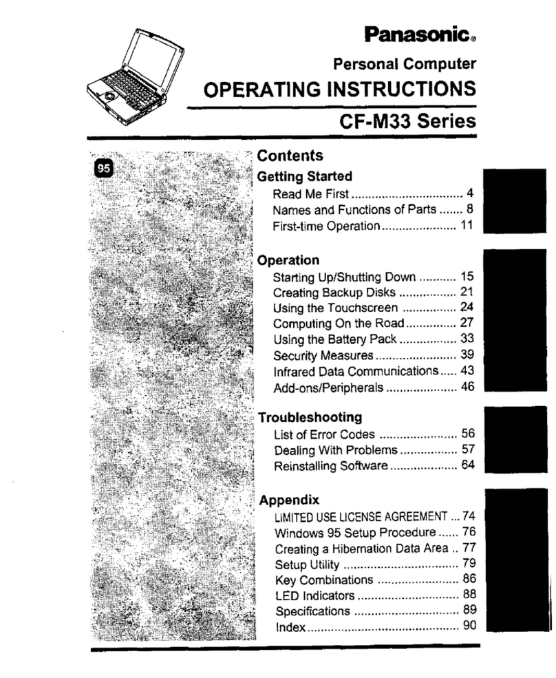 Panasonic CF-M33 Series operating instructions