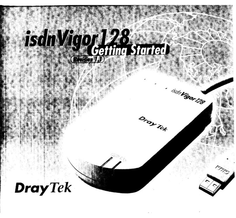 Draytek isdnVigor 128 User manual