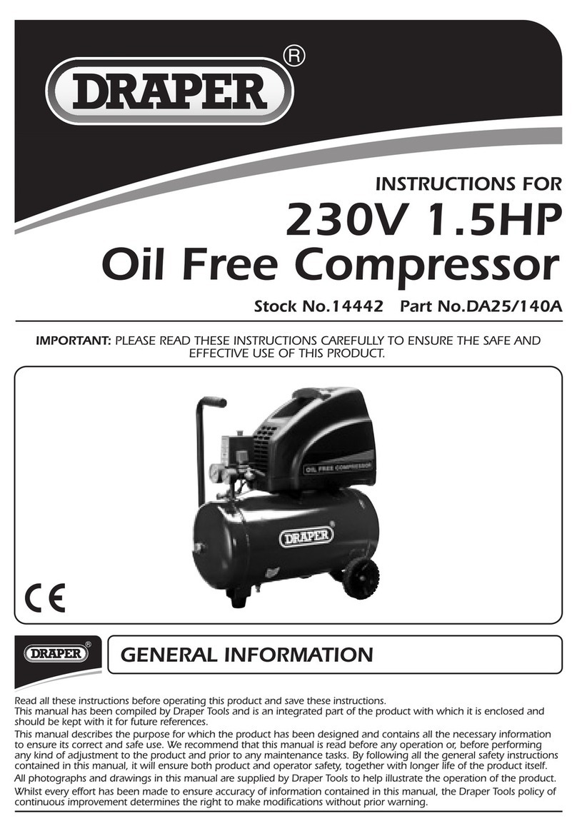Draper DA25/140A Instructions for